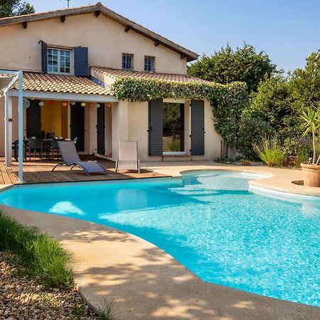 Villa Lumineuse Avec Piscine Chambres Ou Villa Saint-Georges-dʼOrques Exteriör bild