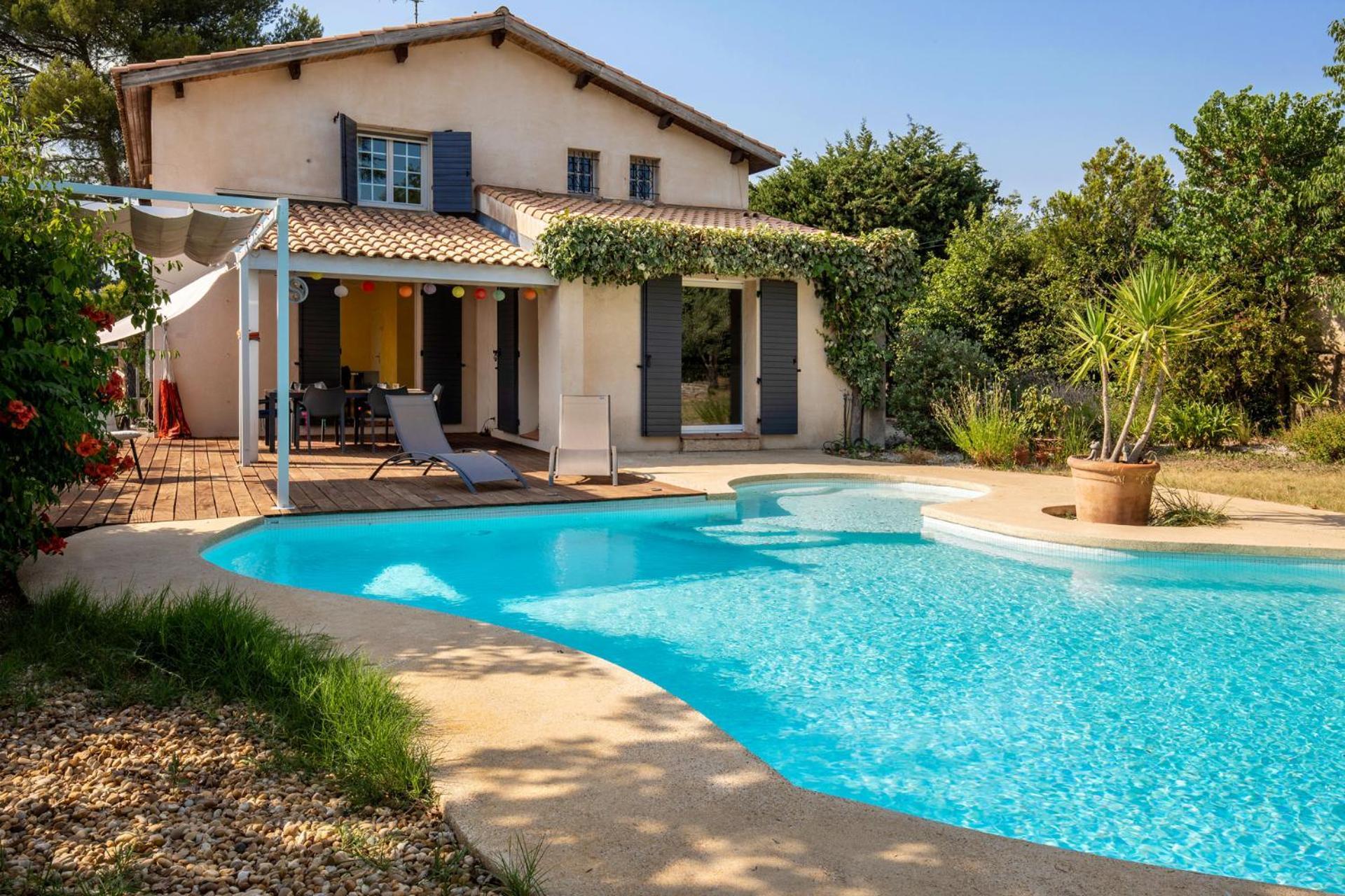 Villa Lumineuse Avec Piscine Chambres Ou Villa Saint-Georges-dʼOrques Exteriör bild